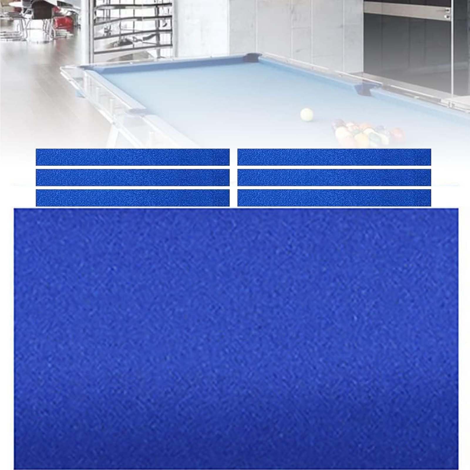 Nappe de billard en feutre uni 7 pieds avec 6 bandes de tissu de remplacement