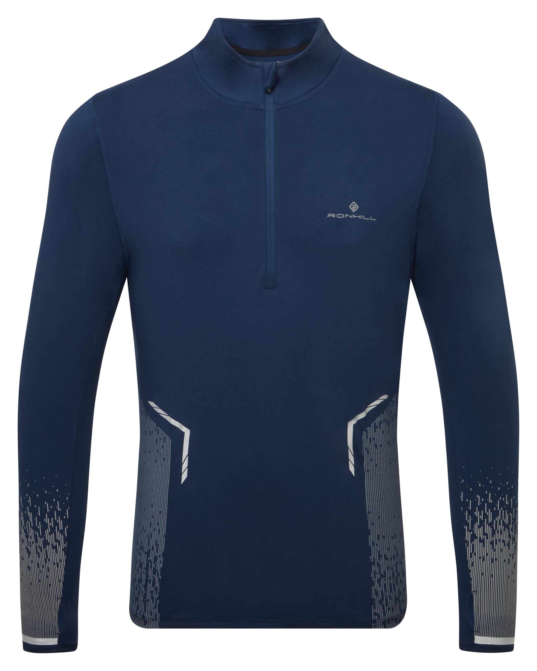 Ronhill Running, Men's Tech Reflect 1/2 Zip, Dark Navy/Reflect, L