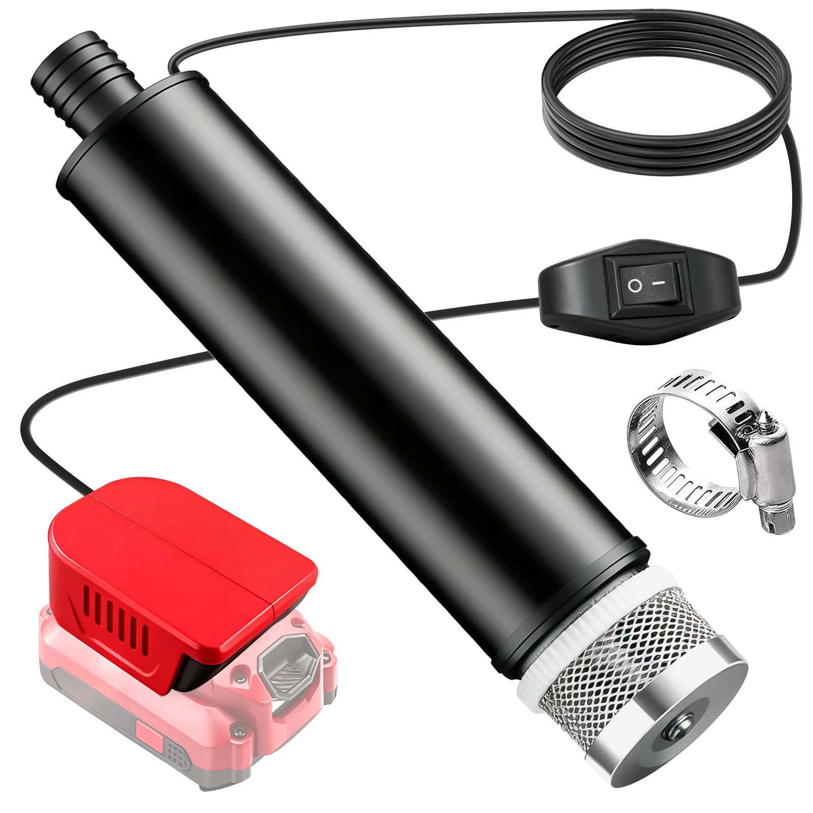 Mini pompa dell'acqua per Einhell PXC batteria agli ioni di litio da 18 V, 30 l/min, 4500 giri/min, pompa sommersa per batteria Einhell da 18 V, pompa dell'acqua sporca, per giardino, vasca