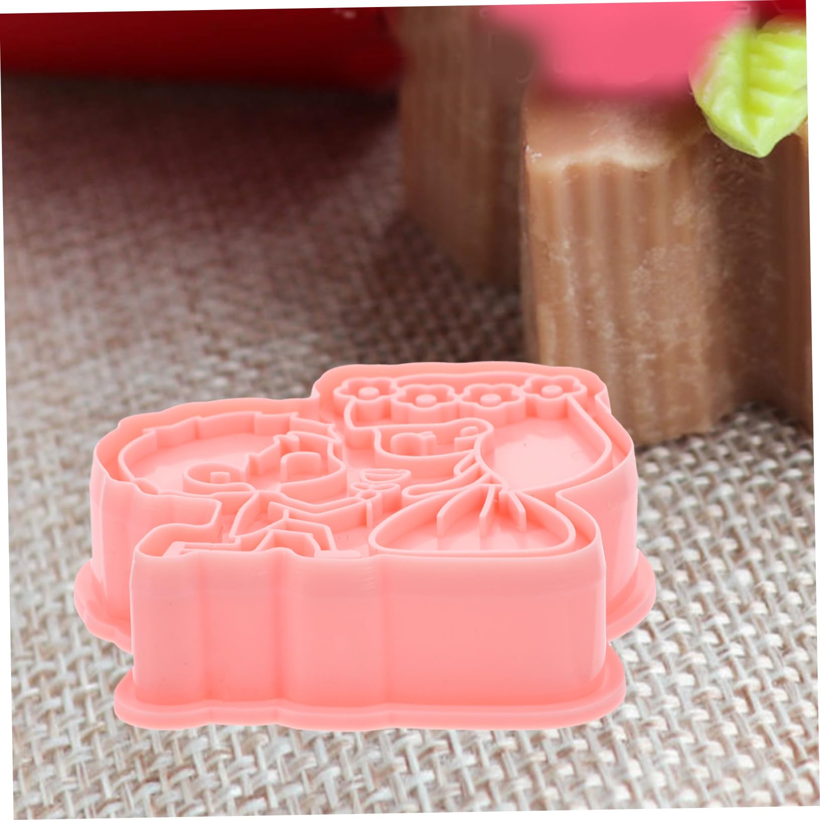 ABOOFAN 5 Ensembles Moule À Biscuits 3d Emporte-pièce Saint Valentin Moule À Gâteau Rectangulaire Cube Emporte-pièces De Cuisson s À Biscuits Gel Rose Nourriture Pp 8 Pièces * 5