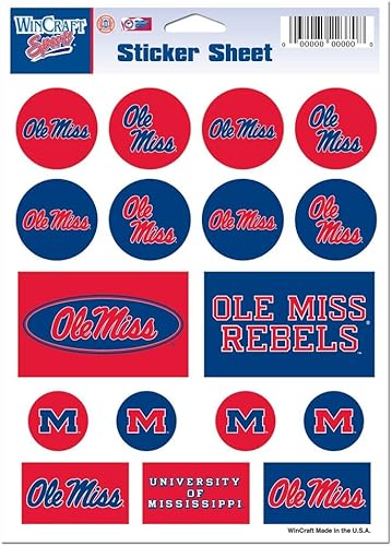 Wincraft NCAA Vinyle Autocollant Feuille, Official Team Colors.