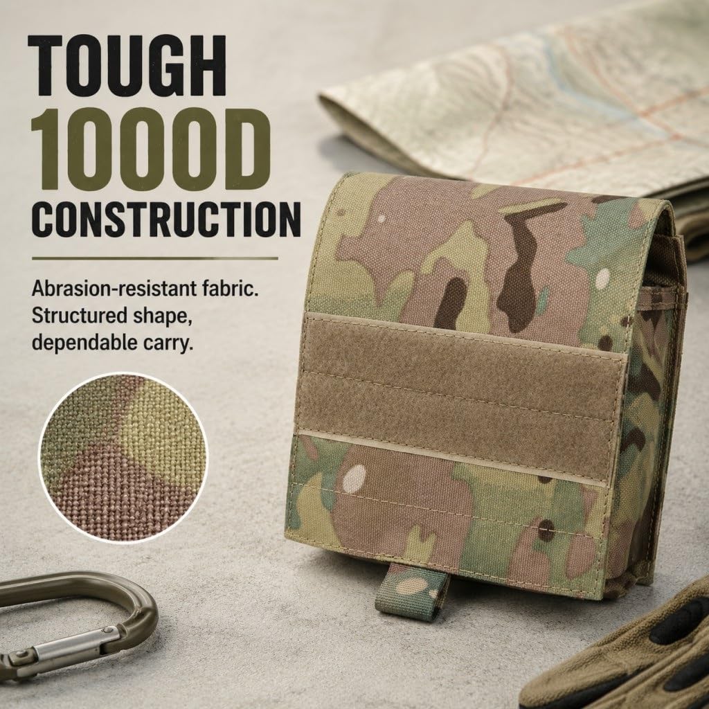 Pochette tactique pour carte Molle Admin avec panneau à boucle 1000D
