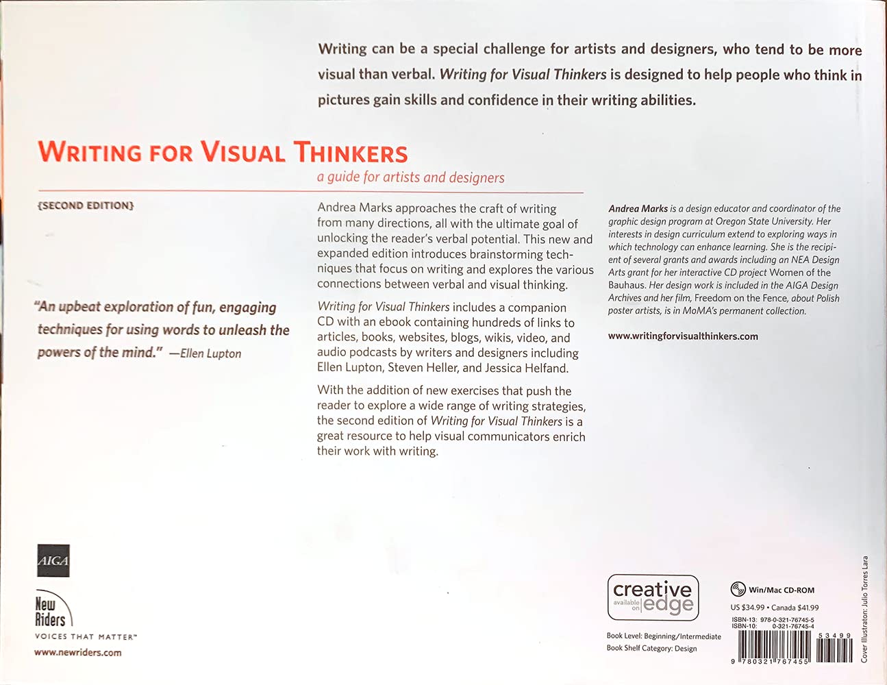 Buy Writing for Visual Thinkers: A Guide for Artists and Designers — BookShops.in