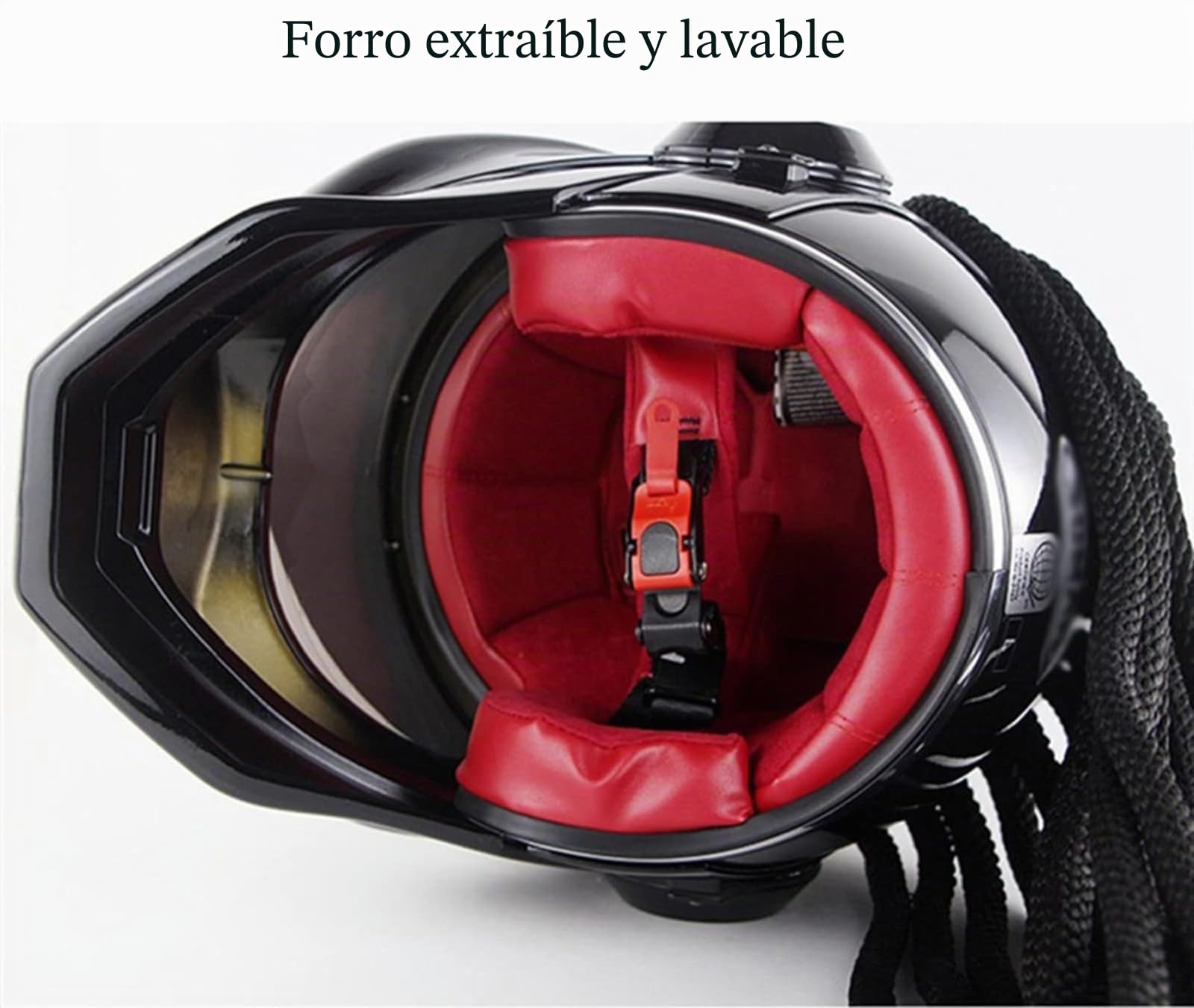 Casco Integral Motocicleta Visera Frontal Abatible Trenzas Y Luces De Advertencia Aprobado por ECE Casco Integrado Moto Personalizado Adultos Carrera Ciclomotore