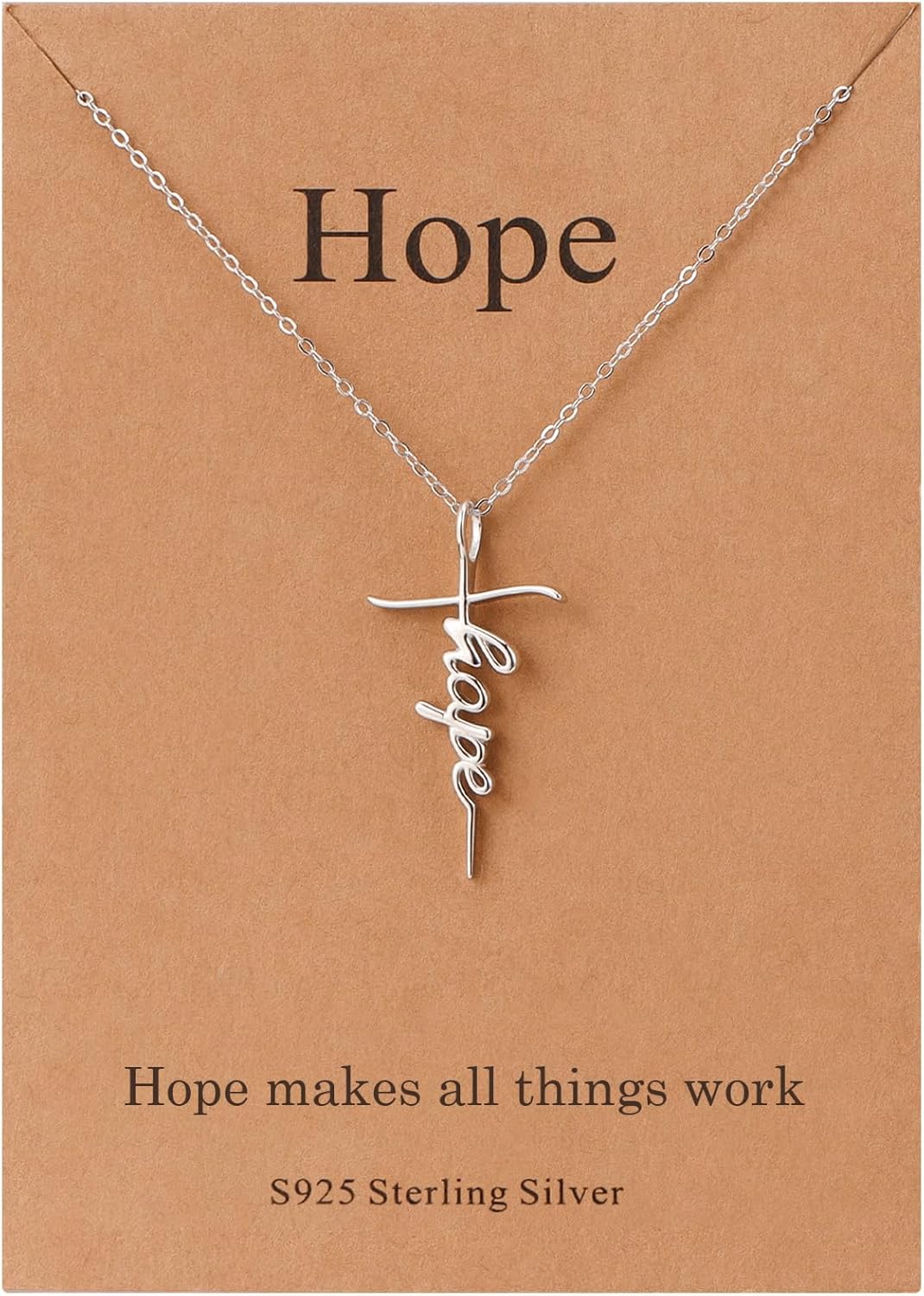 Faith Cross Pendant Necklace for Women