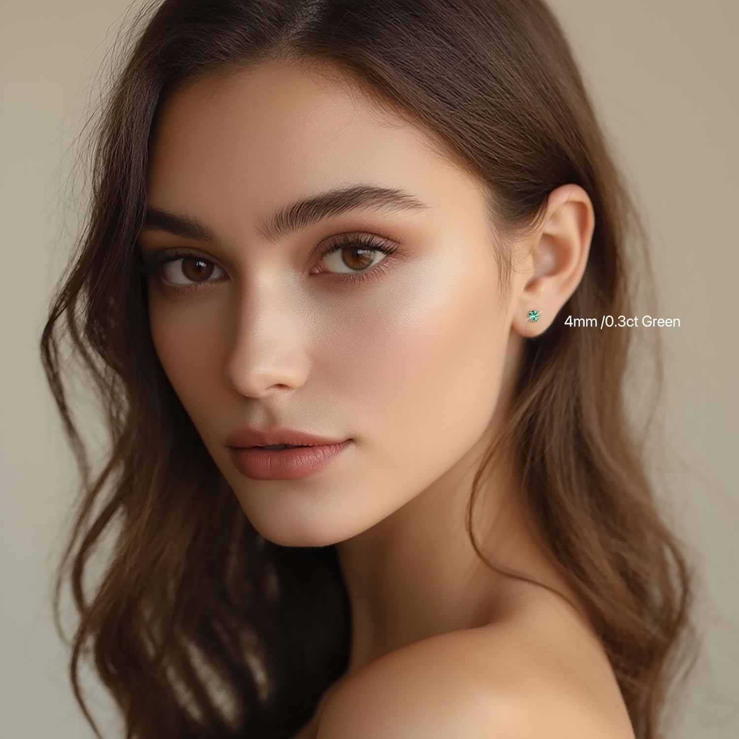 0.6CT/1CT Lab-Grown Multicolor Moissanite Push Back Four-Prong Stud Earrings | White/Green/Blue/Black | Hypoallergenic S925 Sterling Silver | 360° Sparkle Design----Mother's day/Anniversary/Valentine Gifts