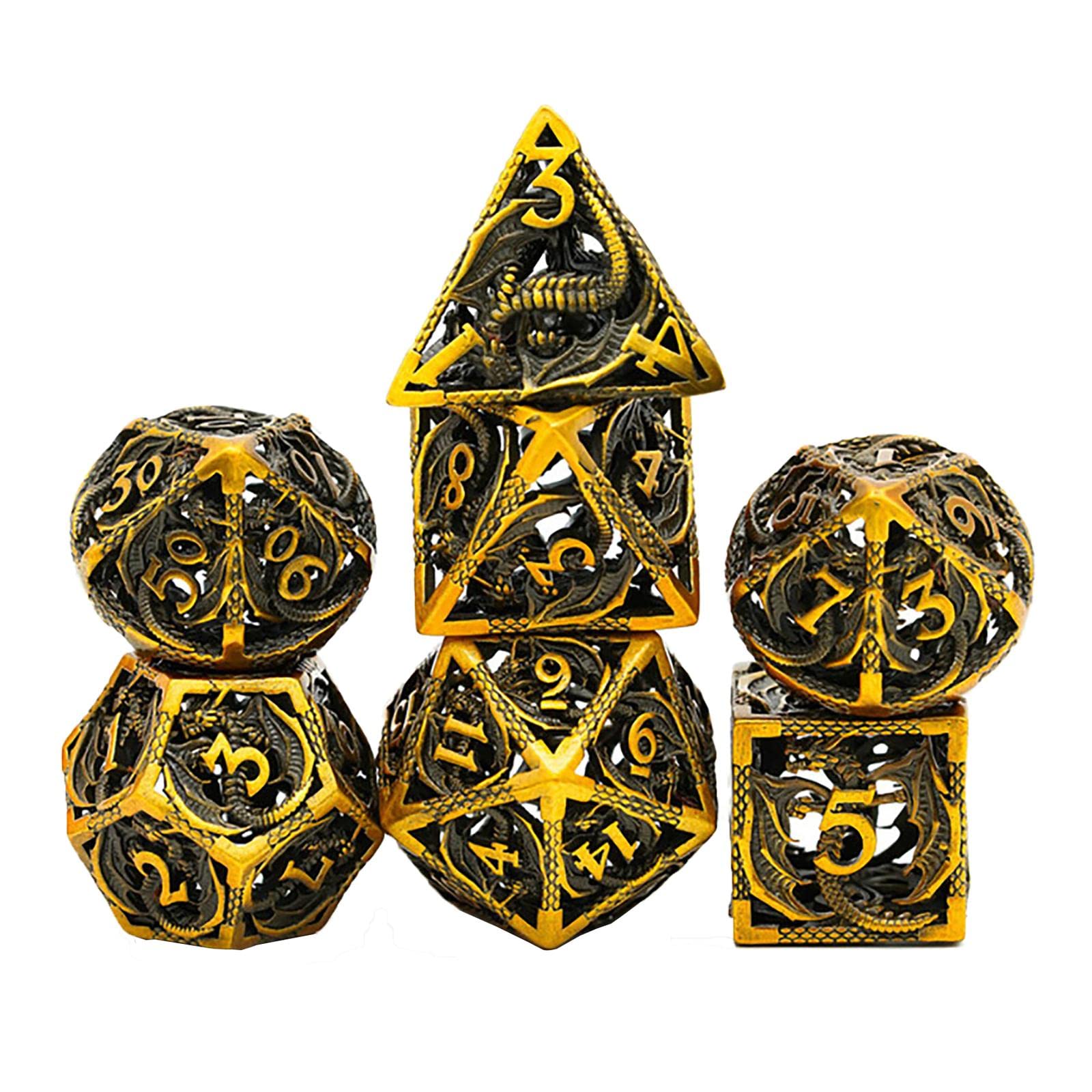 Juego de Dados, Hollow D & and Dungeon Polyhedral Metal, Estilo Punk, Juego de rol RPG Explorer MTG