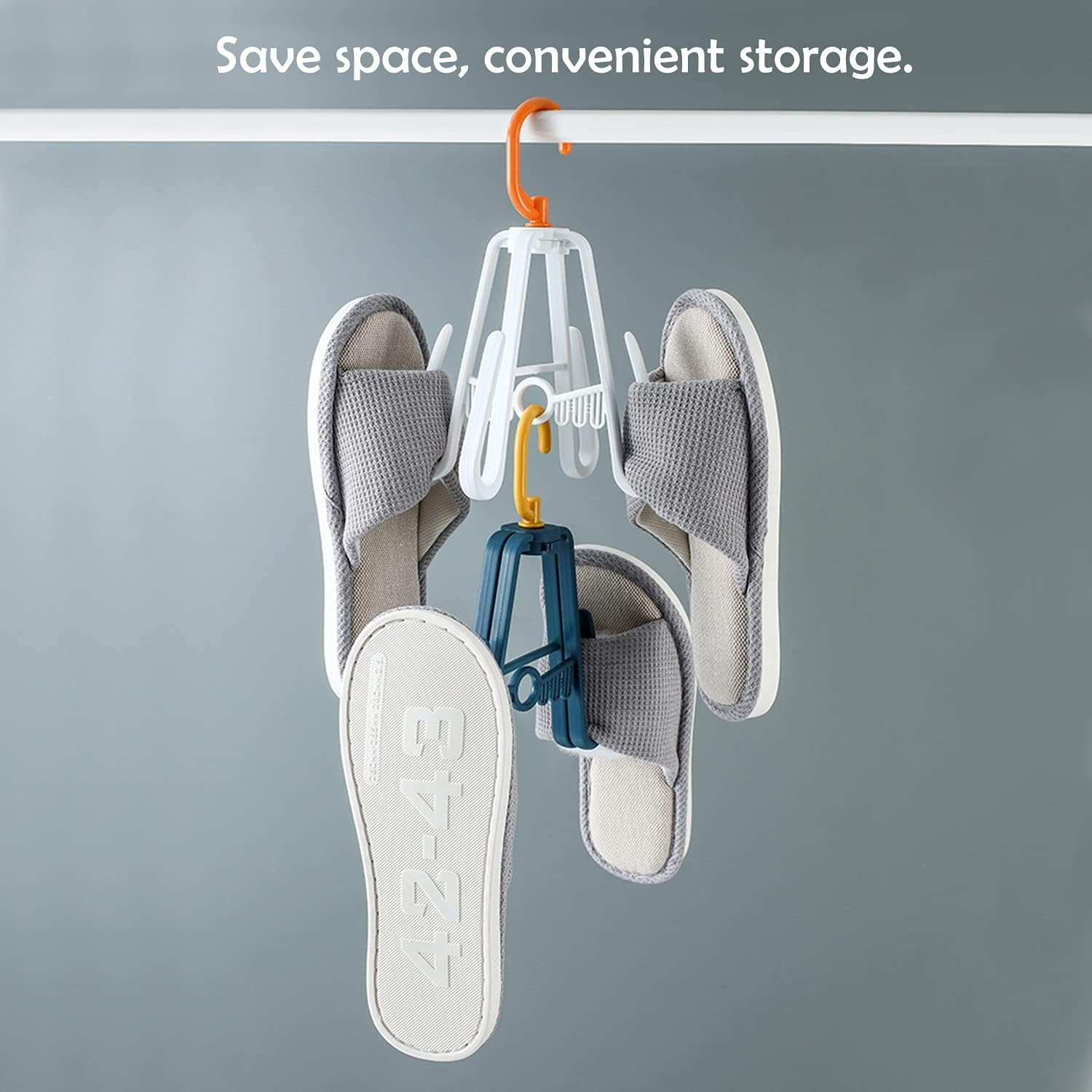 SNAPCOM Shoe Hanger use for home, balcony, hostel Hook Hanger Balcony Rack Multifunctional Shoe Drying Hanger, Drying Socks Rack,Shape Hanger Save Space Shoe Hanger (2) 1