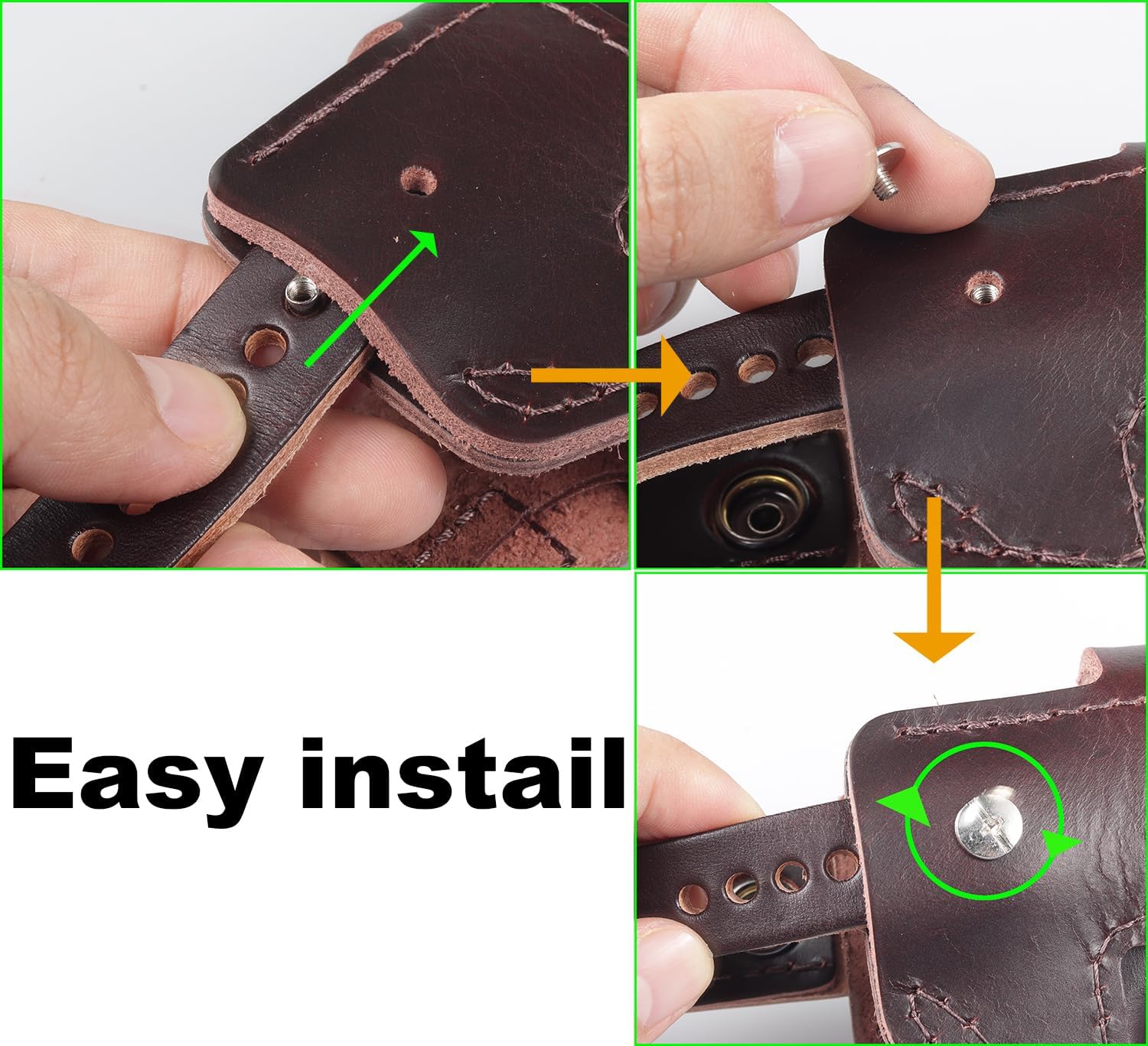 G17 G19 Holster OWB Custom Fit Glock 17, 19, 19X, 22, 23, 26, 31, 32, 44, 45 - Optics Ready/ - Top Grain Leather