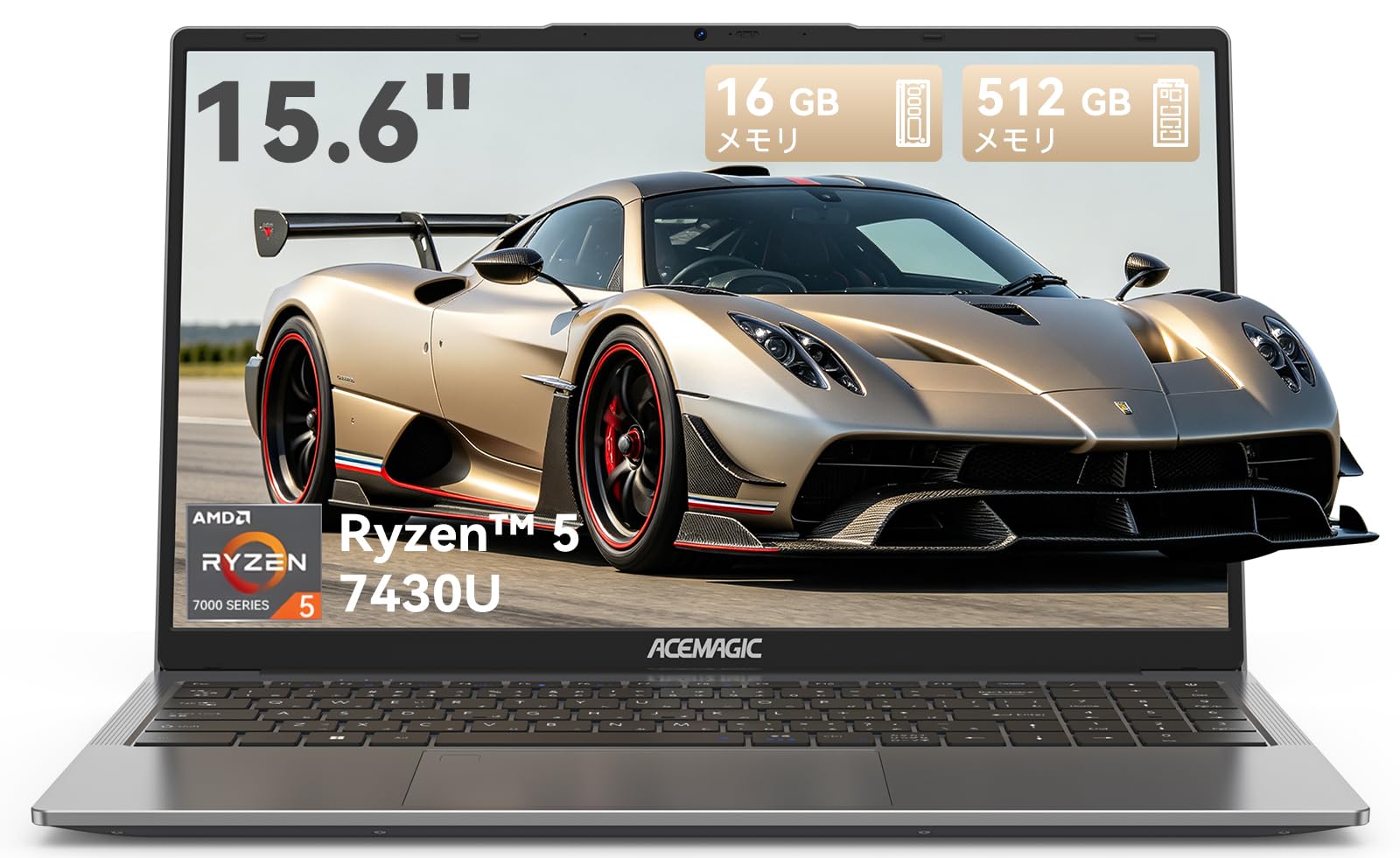 Amazon.co.jp: ACEMAGIC ノートパソコン Ryzen 5 7430U 16GB+512GB 6C