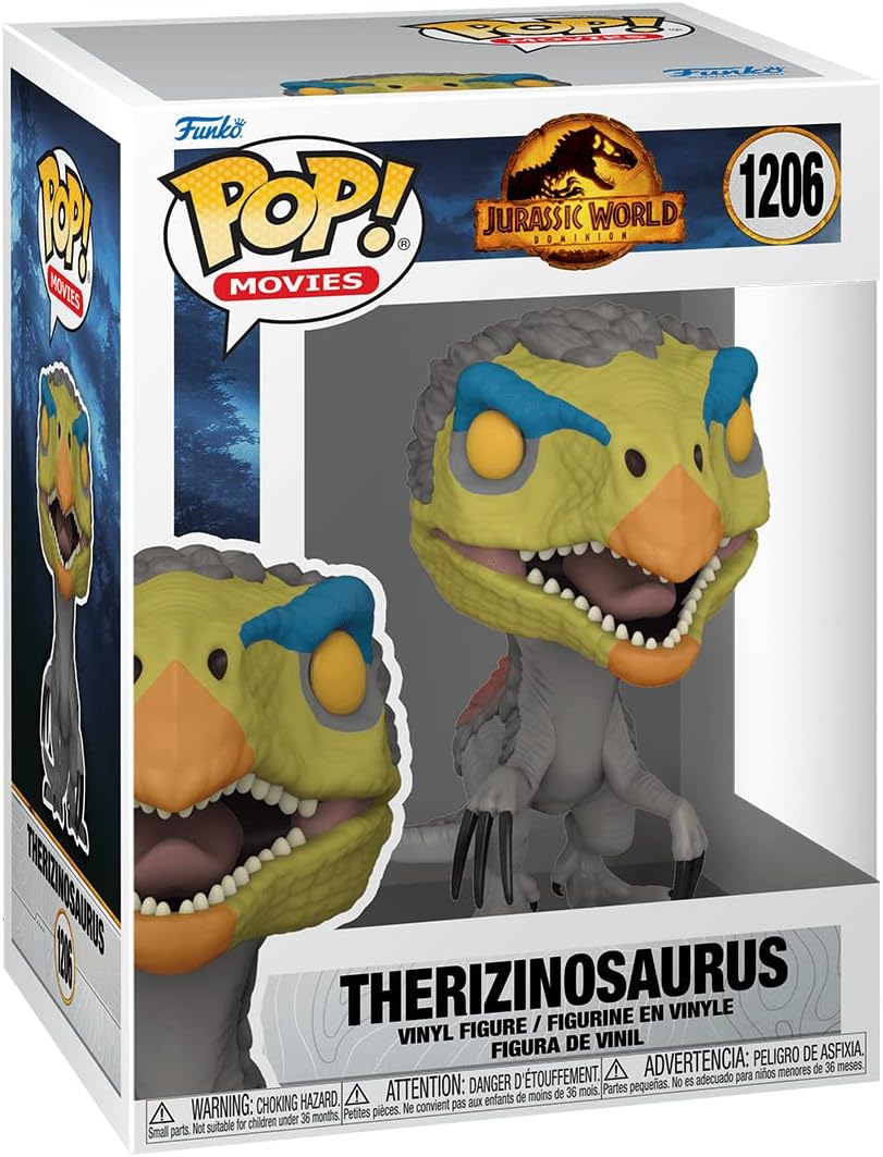 POP Jurassic World Dominion - Therizinosaurus Funko Vinyl Figure (Bundled with Compatible Box Protector Case), Multicolor, 3.75 inches