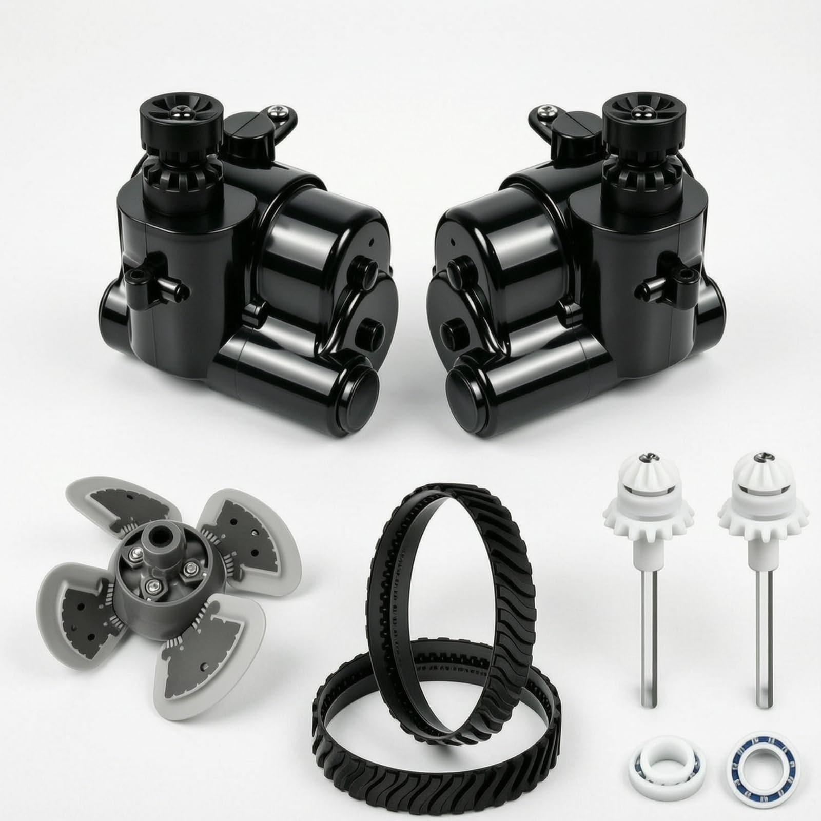 perfk Kit Reconstruction pour Robot Nettoyeur Piscine MX8 avec Boîtiers Comman et Courroies Caoutchoutées pour Rénover la Traction et la Rotation Adapté aux Entretiens Réguliers Bassin