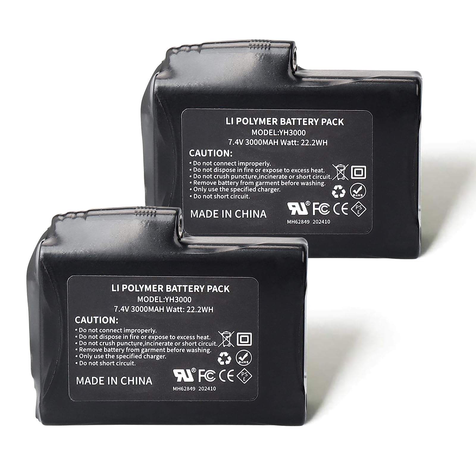 Batterie Li-Po Rechargeable 7.4V 3000mAh – Pour Chaussons, Gants Et Chaussettes Chauffants – Sécurité Et Autonomie