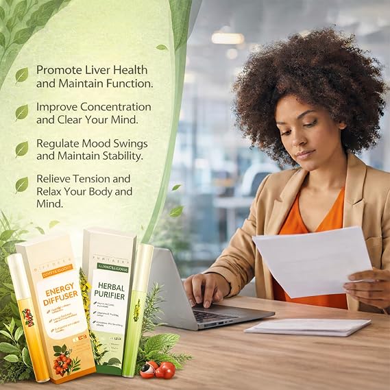 Upgraded Herbal Aromatherapy Nasal Inhaler | Botanical Extract Scent Stick | Smoke-Free & Nicotine-Free | 1- or 4-Pack Options | Green, Blue, Yellow, Purple Colors Available