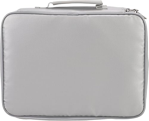 Miniatura 8 de Matybobe Bolsa de documentos ignífuga, organizador de seguridad, cierre de cremallera, resistente al fuego y al agua, funda de tarjetas multicapa