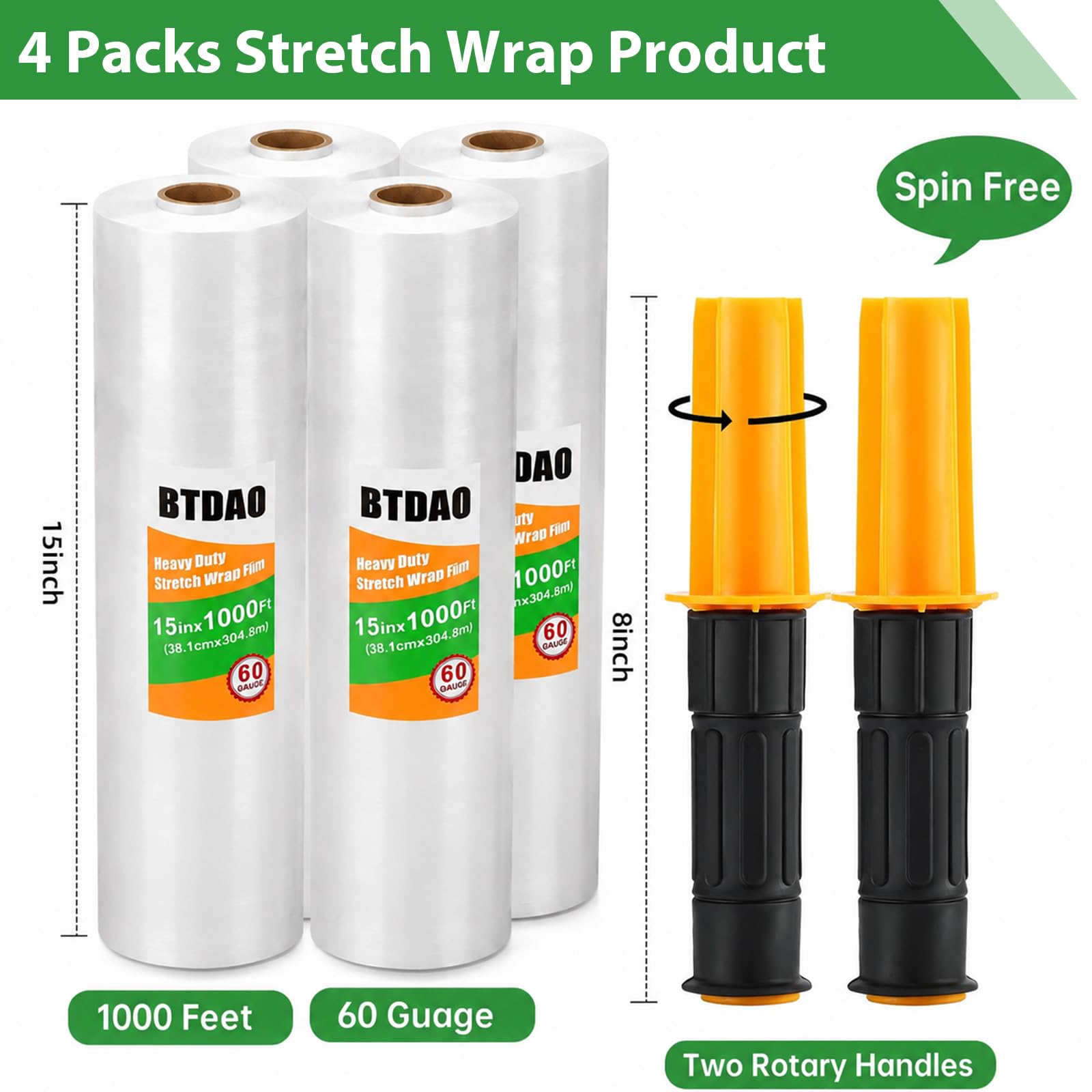 Stretch Wrap Rolls - Heavy Duty Packing Film -2