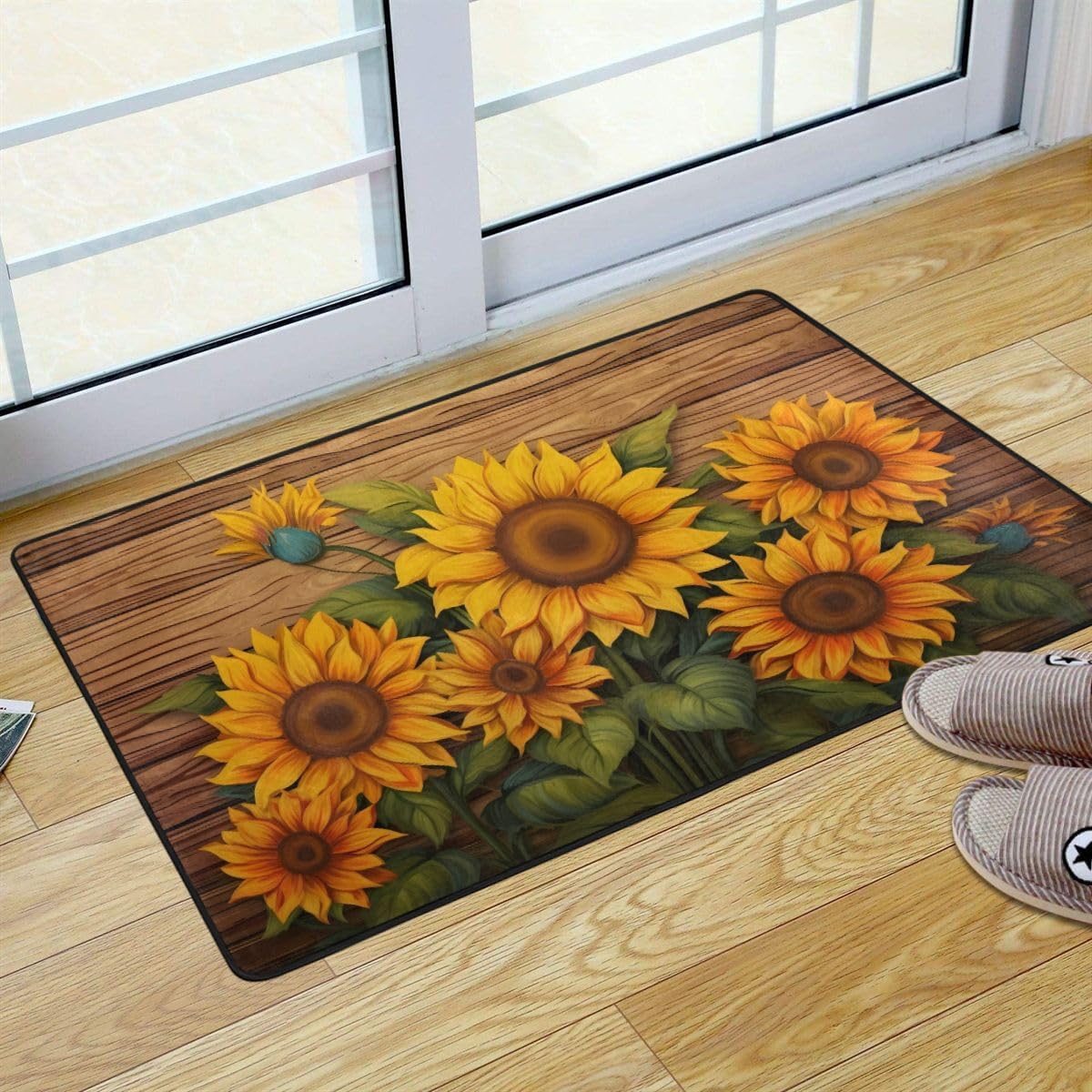Sunflower Flower Floral Kitchen Rug Mat Non Slip Kitchen Mats Anti-Fatigue Floor Mat Doormat for Kitchen Decor 36x24 Inch 21340868
