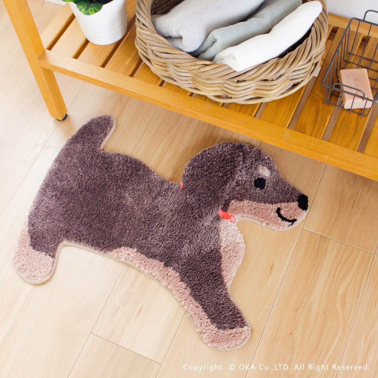 ラグマット アニマル 犬 ウルフ オオカミ カーペット コットン 輸入雑貨 ラグマット アニマル 犬 ウルフ オオカミ カーペット コットン 輸入