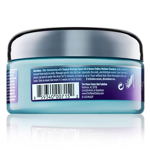 Miniatura 2 de The Mane Choice Tropical Moringa Sweet Oil & Honey Máscara de humedad sin fin, 8 onzas
