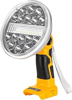 LED Work Light for Dewalt 20V Max Li-ion Battery, 30W 2000LM Portable Outdoor Floodlight Spotlight with USB Charging Port Handheld Flashlight for Car Repairing, Camping, Garage, Emergency