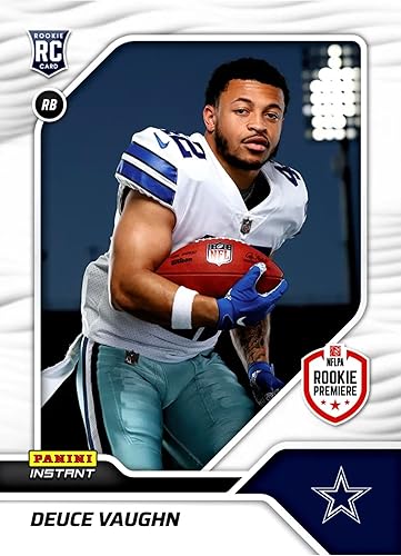 2023 Panini Instant Deuce Vaughn RC #40-Rookie Premiere RPS First Look - Football Trading Card- Dallas Cowboys - Print Run of Only 594 Made! Shipped