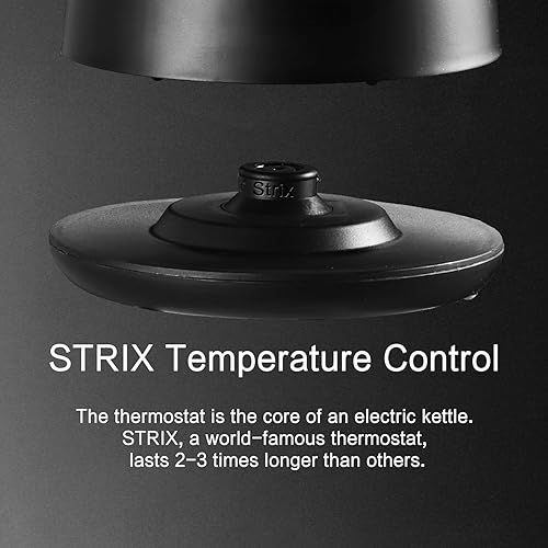 Miniatura 9 de Hervidor eléctrico de acero inoxidable de 1.5 L, tetera de doble pared al tacto, hervido rápido, 5 controles de temperatura, pantalla LED, apagado