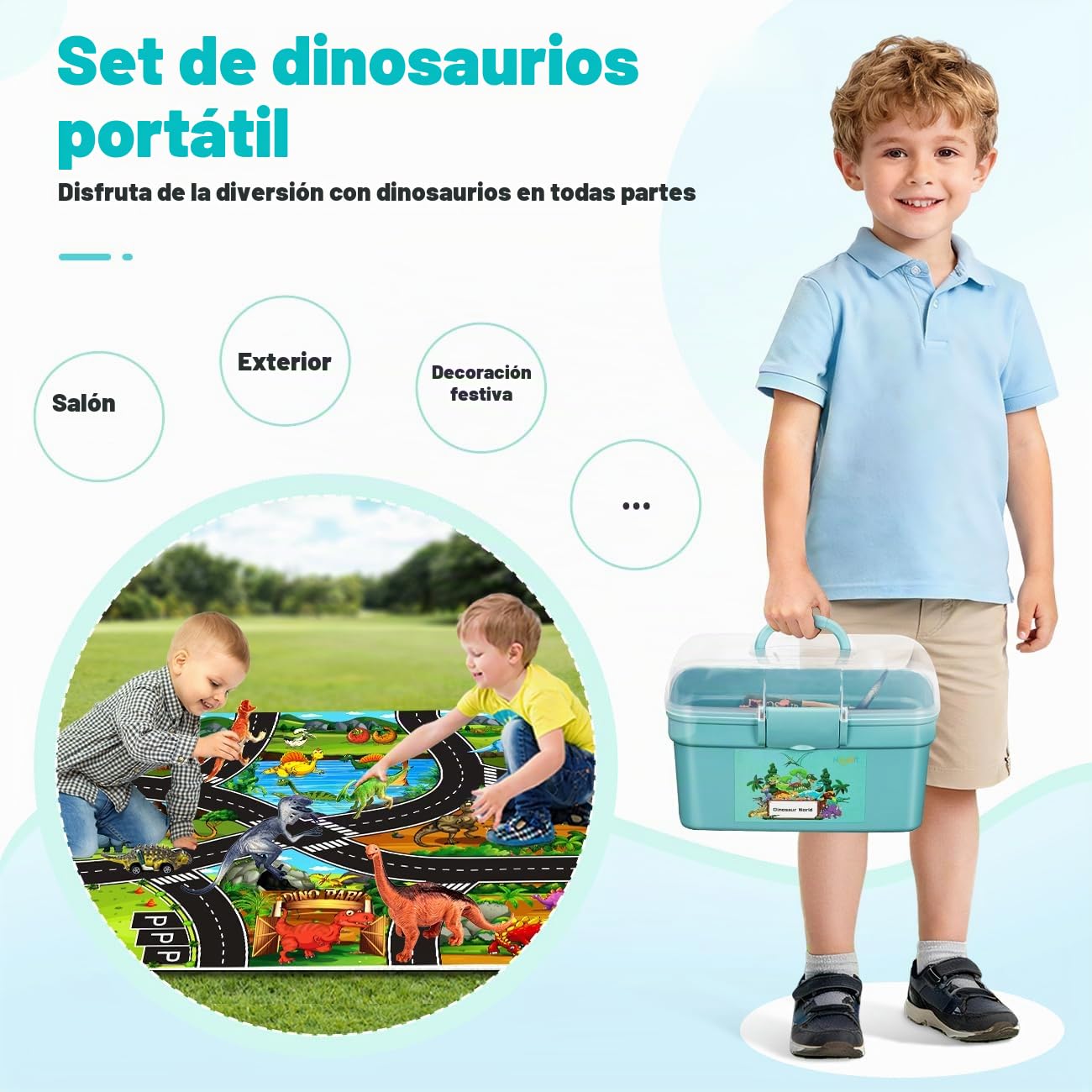 HahaGift Juguetes de dinosaurio para niños de 3, 4, 5, 6 años, juegos de dinosaurios para niños de 3, 4, 5, 6, 7 años, juego de figuras de dinosaurio para niños de 3 a 5 años, regalos para niñas de 3