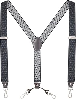 Men's Suspenders with Swivel Hooks and Adjustable Braces, Suitable for Heavy Duty, Big and Tall