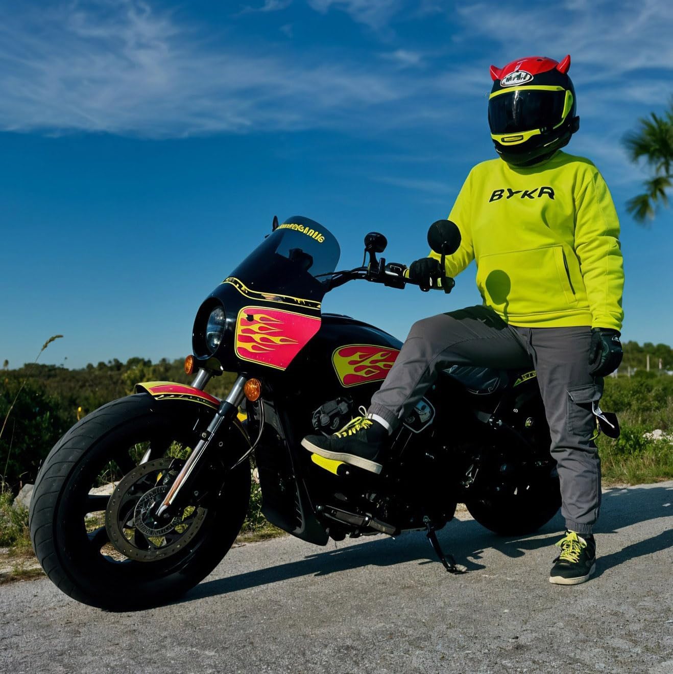 BYKR Motorcycle Hoodie for Men & Women Biker Motorcycle Jackets Breathable Motorbike Riding Sweatshirt All Weather CE Armored - Image 3