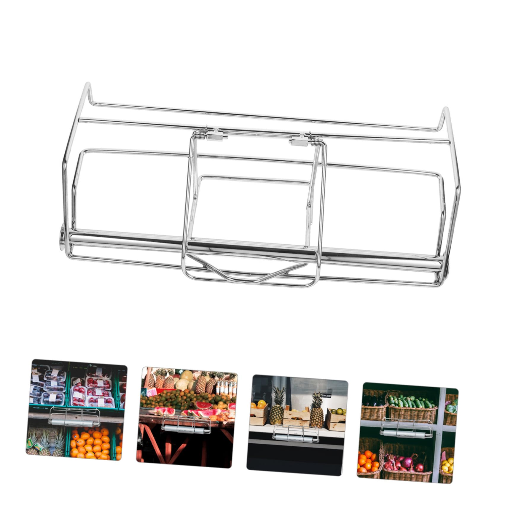 Dispensador de Bolsas de Supermercado Colgante de Acero Inoxidable | Plata, Fácil de Colgar y Tirar, Diseño Elegante para Organización de Cocina o Despensa
