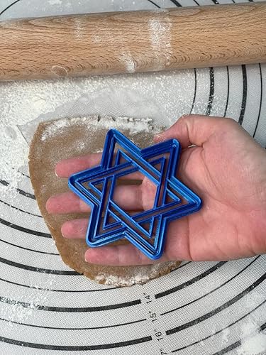 Miniatura 4 de Magen Dovid Jewish Star David's Star - Cortador de galletas y molde a escala de 3.5 pulgadas producido por 3D Kitchen Art