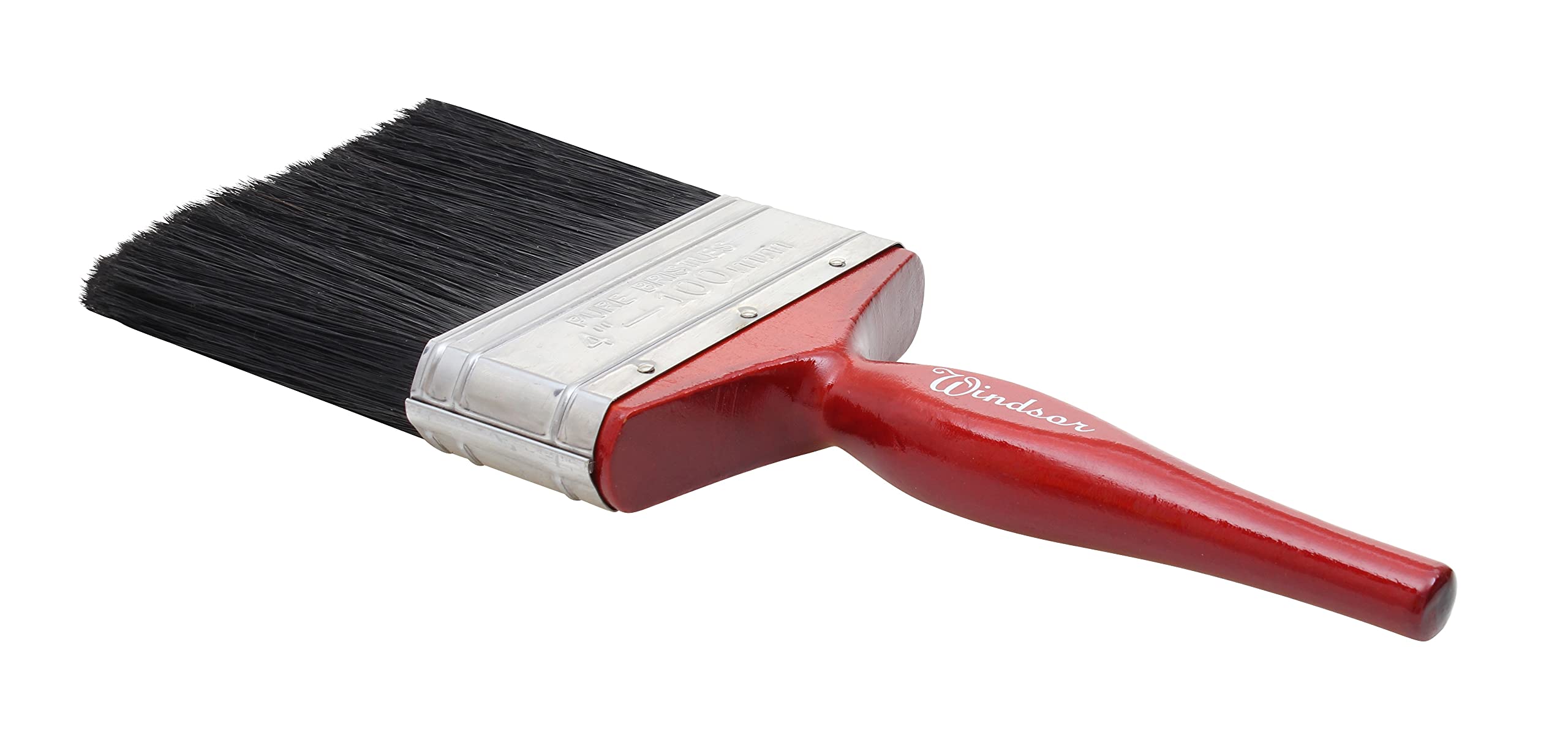 ProDec Brocha de cerdas puras Profesional Windsor Trade de 4 Pulgadas para Pintar con Pinturas de emulsión, Brillantes y satinadas en Paredes, techos, Madera y Metal, 4" 100mm