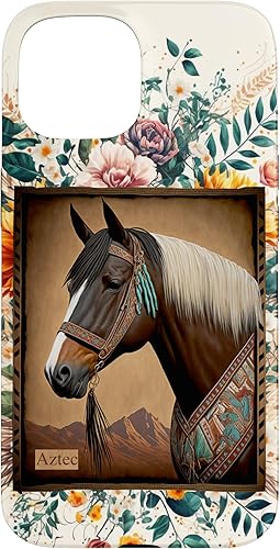 Miniatura 10 de Funda para iPhone 11 con diseño de caballo azteca occidental funda floral de granero