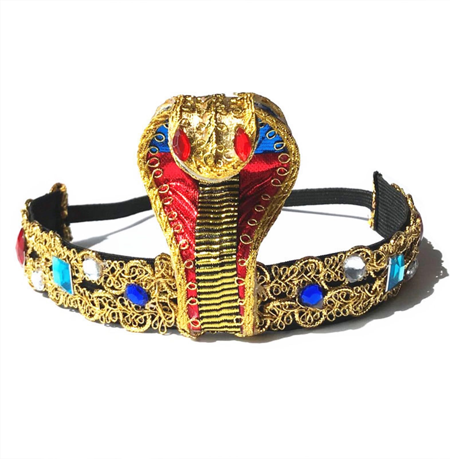 Halloween Egyptian Headpiece Headband Gold Snake Goddess Headpiece Halloween Costume Accessories for Cosplay Goddess Snake Hair Accessories for Women Girls