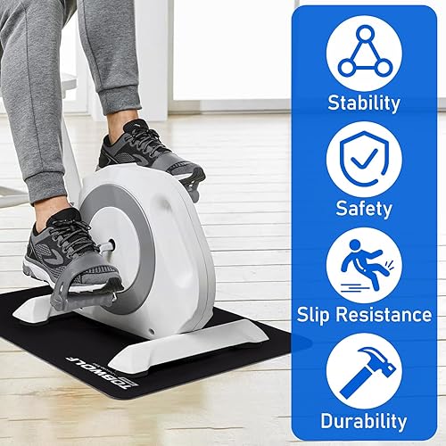 Miniatura 7 de TOBWOLF Non-Slip Workout Mat for Ellipse Leg Exerciser, Ellipse Machine Mat, Exercise Mat for Under Desk Ellipticals, Suitable for Electric Seated