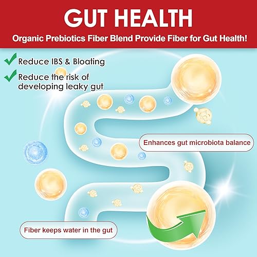 Miniatura 7 de Gomitas probióticas + prebióticas para adultos y niños mayores de 4 años, probióticos masticables sin azúcar, 50 mil millones de UFC con fibra,