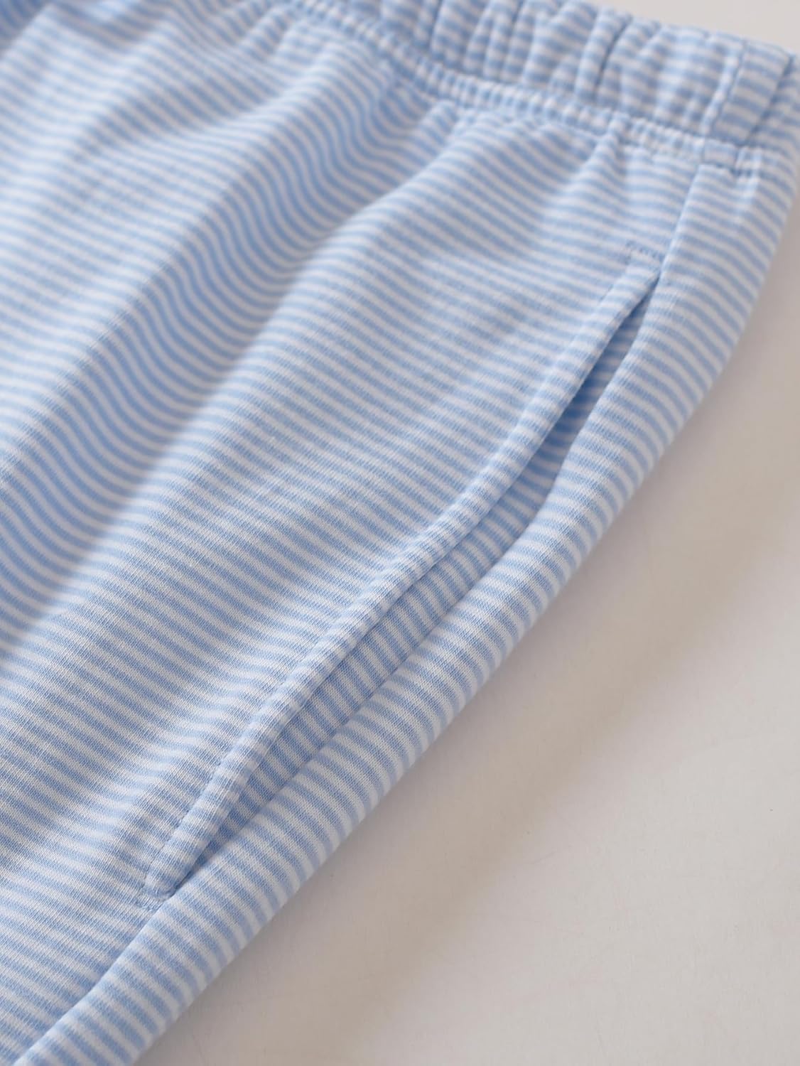 Latuza Women's 3/4 Sleeve Pajama Set Striped Cotton Button Down Pjs - Image 5