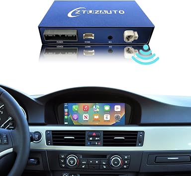 Car Play Wireless Adapter for Bimmer CIC System, Carplay Auto Retrofit Kit for BMW 1 3 5 6 7 Series X1 X3 X5 X6, Support Mirrorlink, Reverse Camera, Android Auto System