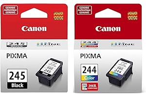 Canon PG-245 Black Ink Cartridge and CL-244 Color Ink Cartridge