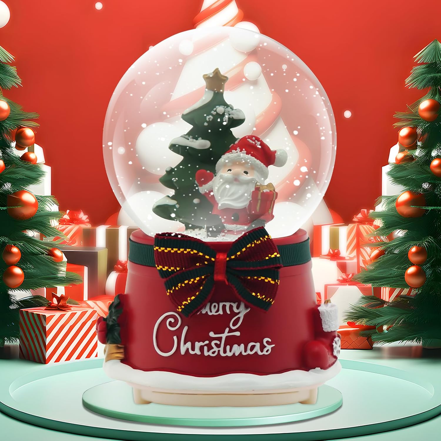 Amazon.com: Christmas Snow Globe Lantern Musical, Snow Globes Christmas ...