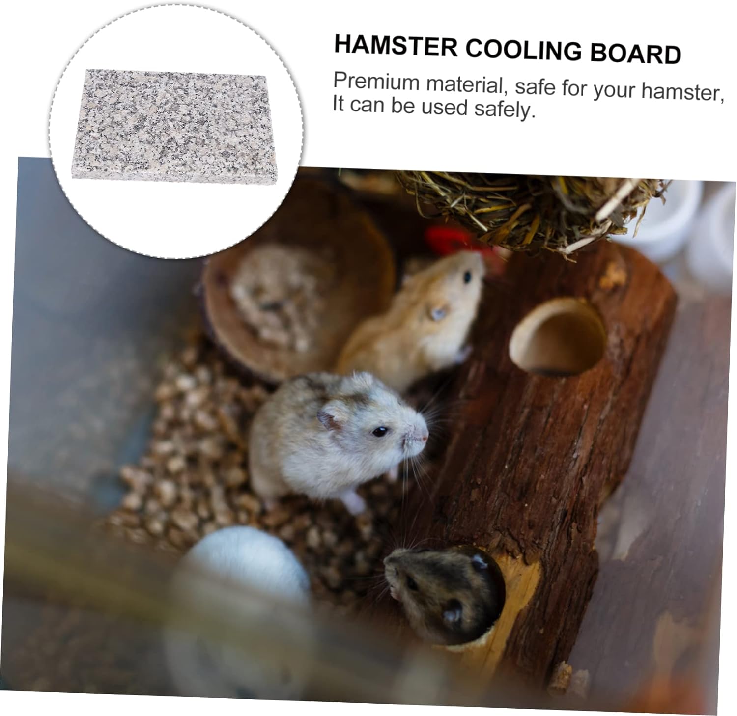 1Pc Pet Marble Cooling Board for Hamster Rabbit Guinea Pig Pets Summer Heat Dissipation Cooling Pad Reusable Easy to Random Pattern Design