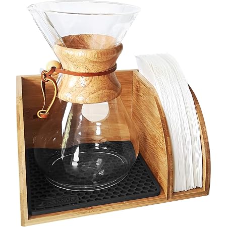 Amazon.com: HEXNUB - Soporte organizador, compatible con cafeteras Chemex,  se adapta a garras de cuello y mango, se adapta a bodum y café Gator,  sostiene cafetera y filtros, tapete de goteo de