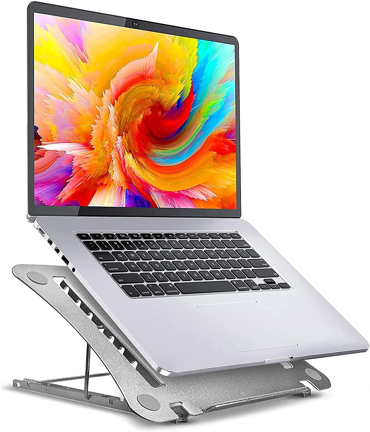 Laptop Stand White for Desk, Adjustable Aluminum Computer