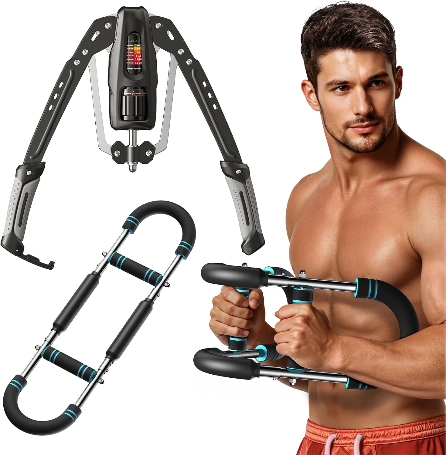 Merach Twister Arm Trainer, Adjustable Power Twister Bar, Chest Workout Equipment for Men