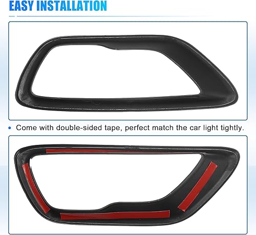 Miniatura 6 de X AUTOHAUX 1 par de luces antiniebla delanteras para Jeep Grand Cherokee 2018-2021 reemplazo de marco de lámpara antiniebla, color negro