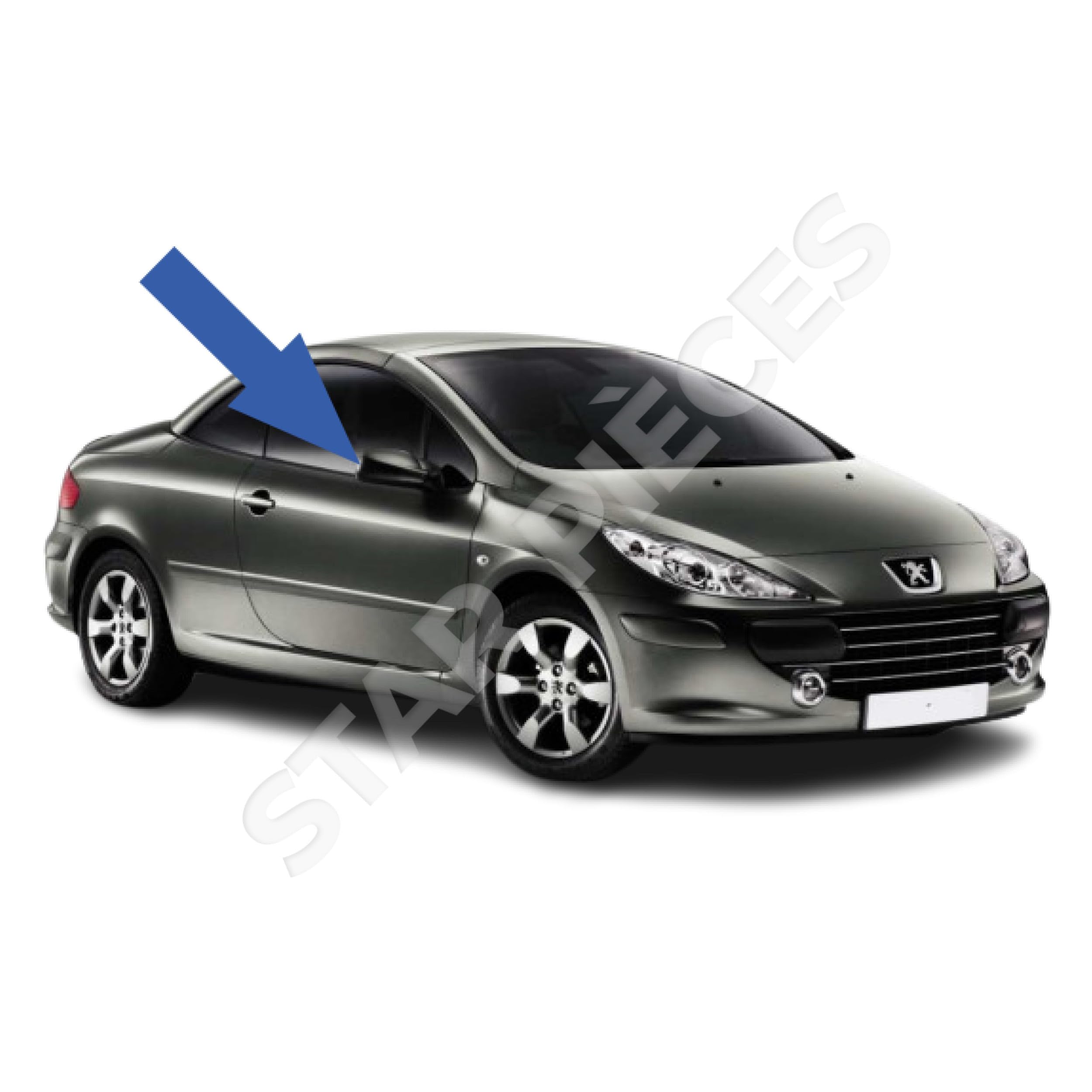 STARKIT PERFORMANCE Alzacristallo compatibile per Peugeot 307 CC Cabriolet (2003-2008) ALZAVETRO ANTERIORE DESTRO (passeggero) 9222V9