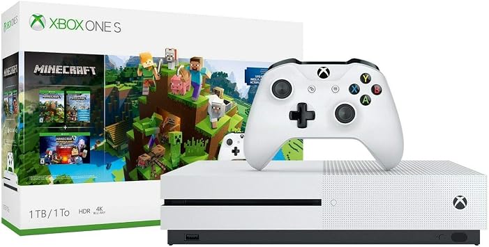 Xbox One S 1TB Console ? Minecraft Bundle (Discontinued), White