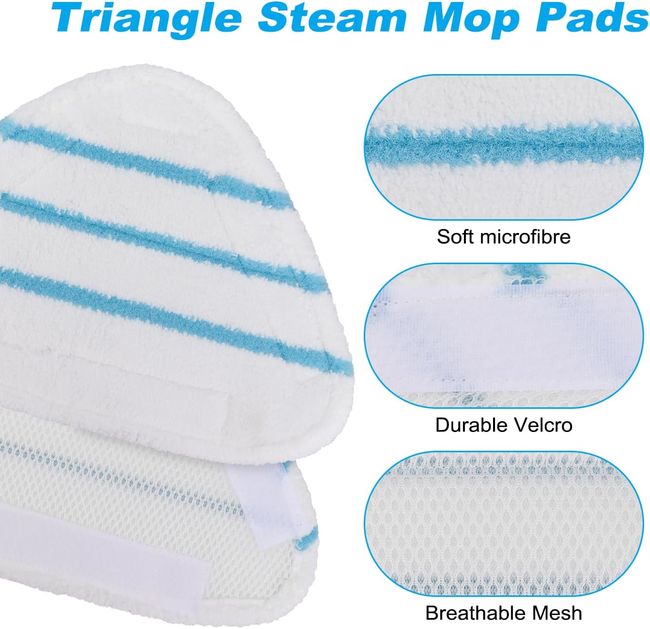 Triangular Steam Mop Pads Replacements for True & Tidy STM-500, STM-700 Mop