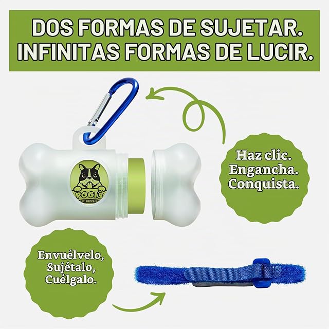 Foto 3 de 8 de Pogi dispensador con 1 rollo (15 bolsas) - resistentes y herméticas, sin aroma