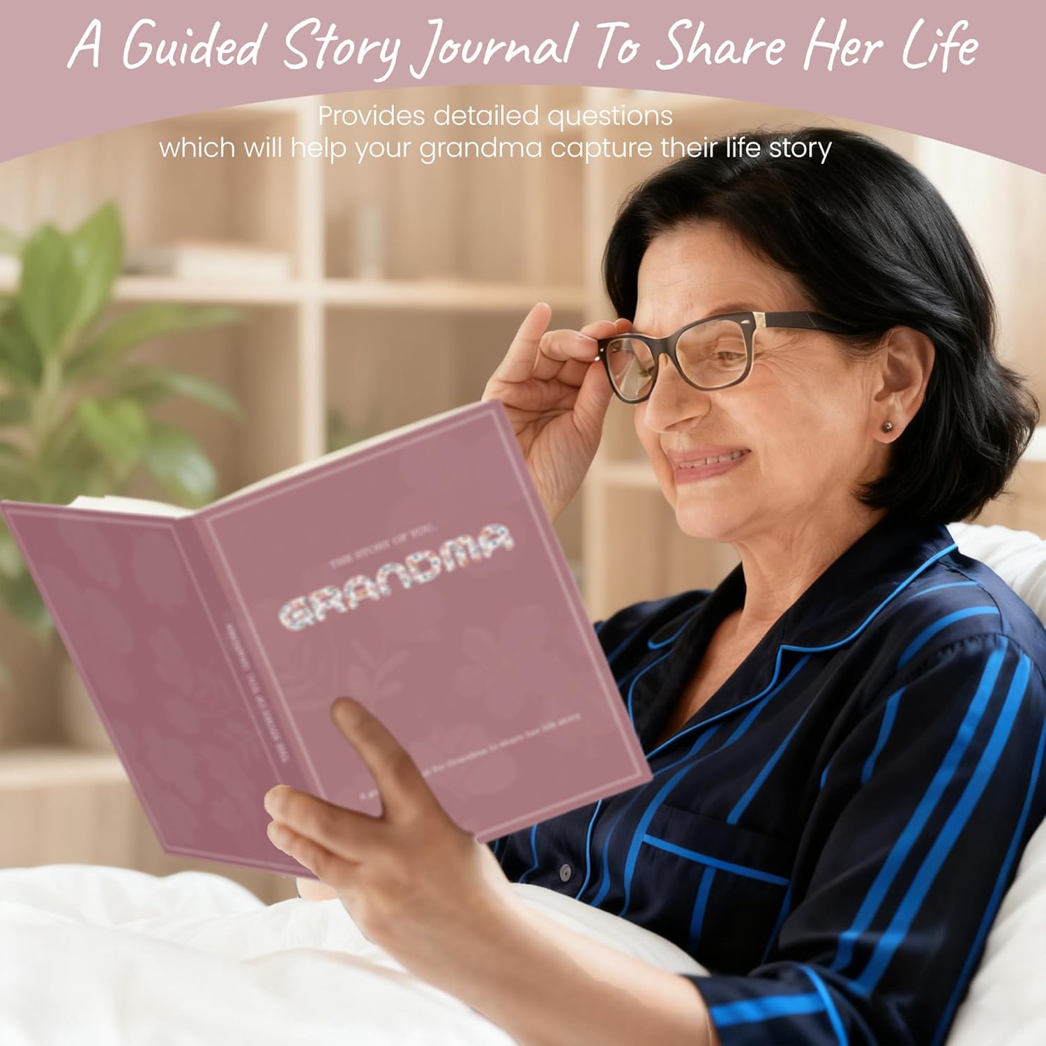 Grandma Journal – Guided Memory Diary | “Grandma, Share Your Story” Keepsake Gift for Mother’s Day, Birthday & Christmas | A Family Legacy Book to Treasure(pink) - Image 4